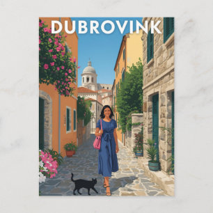 Dubrovnik Croatia Travel Poster Postcard