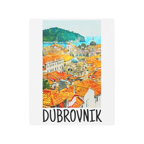 Dubrovnik Croatia Watercolor Oil Paint Wall Art