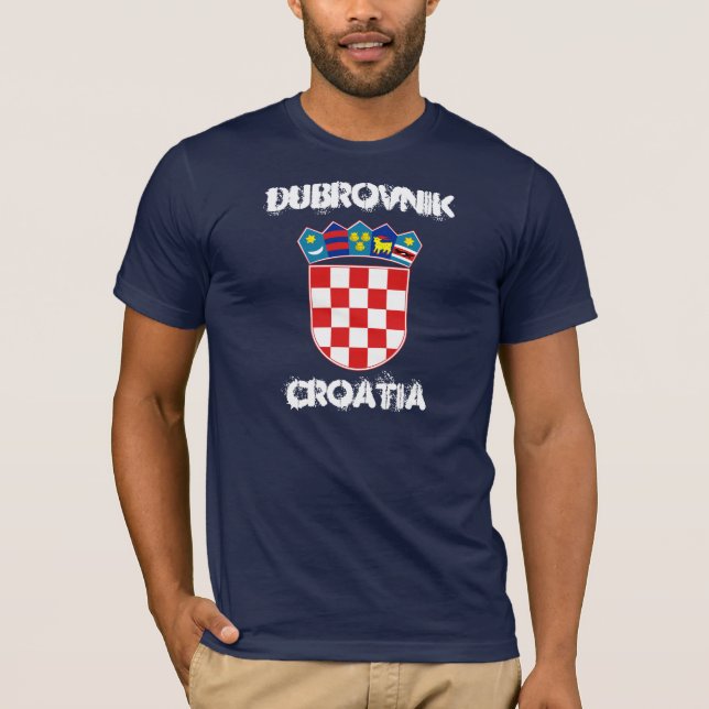 Dubrovnik, Croatia with coat of arms T-Shirt (Front)