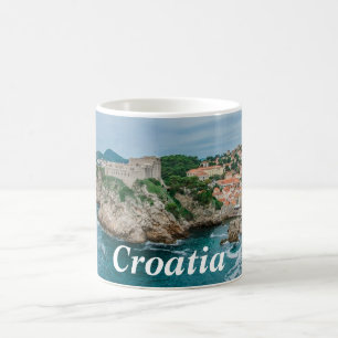 Dubrovnik harbor and city center coffee mug