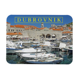 Dubrovnik harbour view fridge magnet