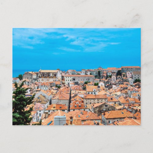 Dubrovnik historic center postcard