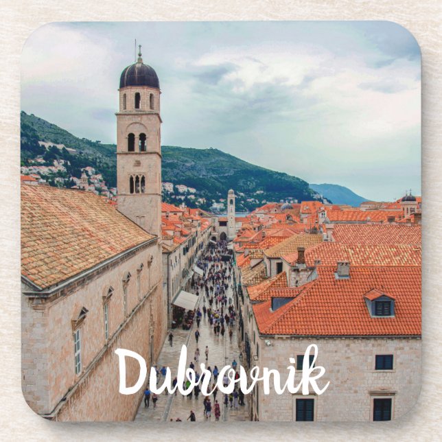 Dubrovnik main street, Croatia Beverage Coaster (Front)
