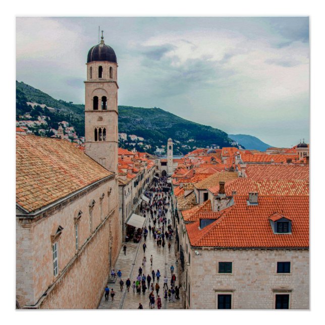 Dubrovnik main street, Croatia Poster (Front)