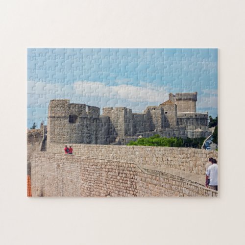 Dubrovnik Old Town walls _ Dalmatia Croatia Jigsaw Puzzle