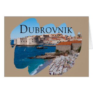 Dubrovnik: View of Beach and Old Town