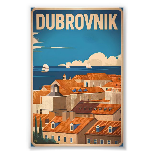 Dubrovnik vintage photo print (Front)