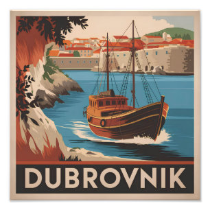 Dubrovnik vintage photo print