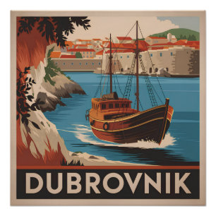 Dubrovnik vintage poster