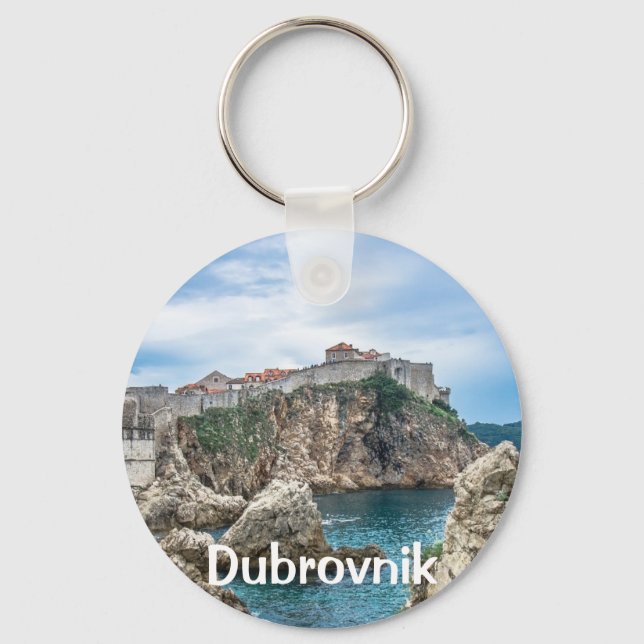 Dubrovnik walls view from sea keychain (Front)