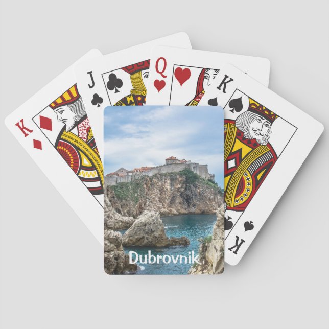 Dubrovnik walls view from sea poker cards (Back)
