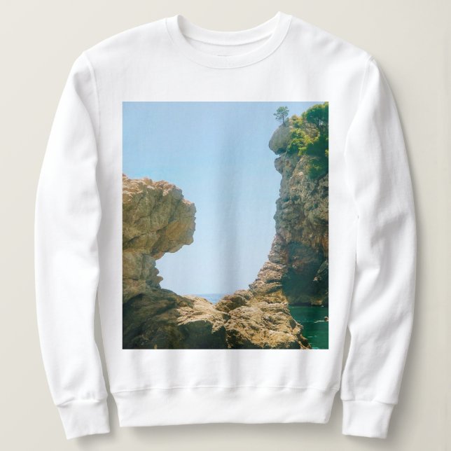Dubrovnik West Harbour and Pier  Sweatshirt (Design Front)