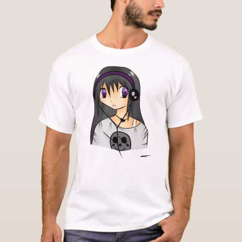 Dubstep Anime Girl T_shirt