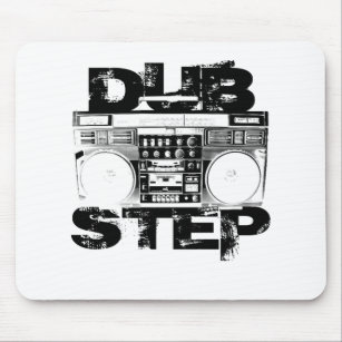 Dubstep Black Boombox Mouse Pad