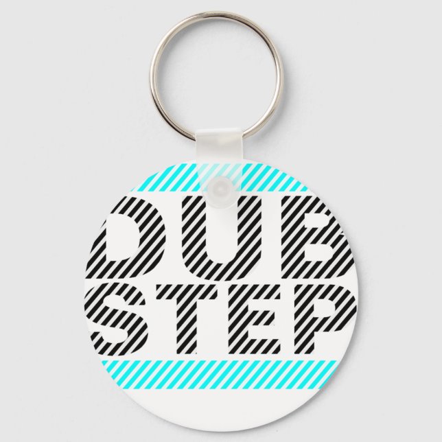 Dubstep Cyan Keychain (Front)