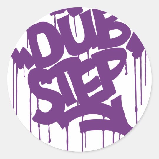 Dubstep FatCap Kush Purple Classic Round Sticker