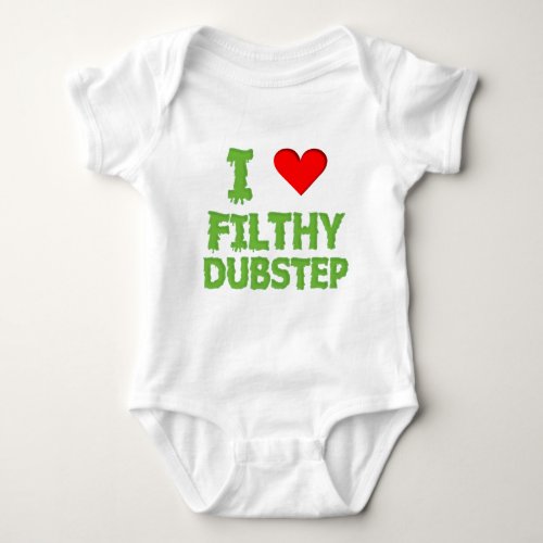 Dubstep Filthy dub step bass techno wobble Baby Bodysuit