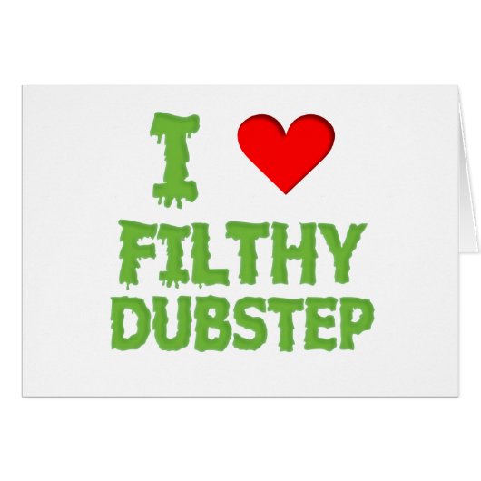Dubstep Filthy dub step bass techno wobble Cards (Front Horizontal)