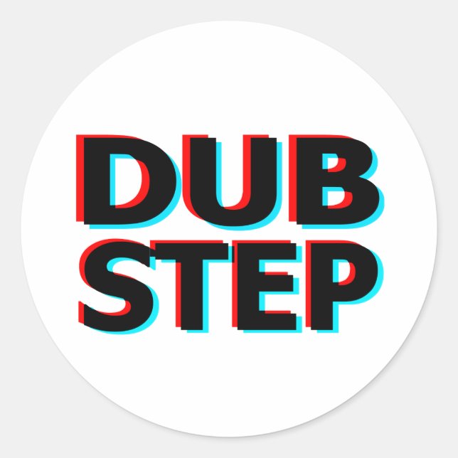 Dubstep Filthy dub step bass techno wobble Classic Round Sticker (Front)