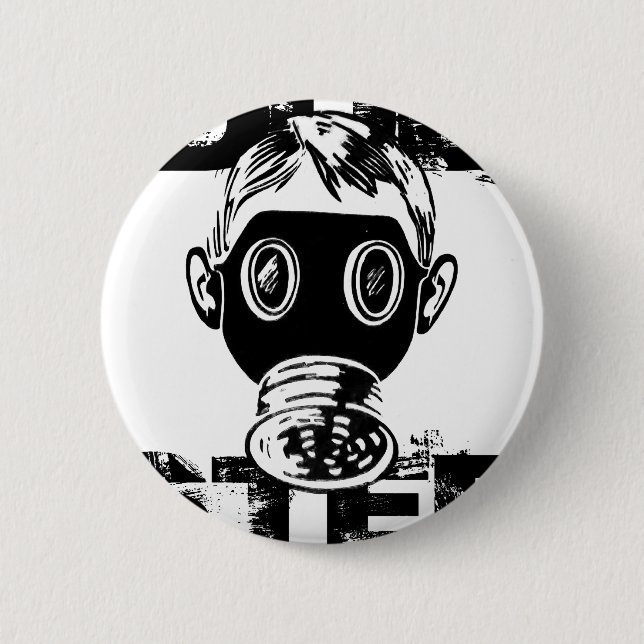 Dubstep Gas Mask Button (Front)