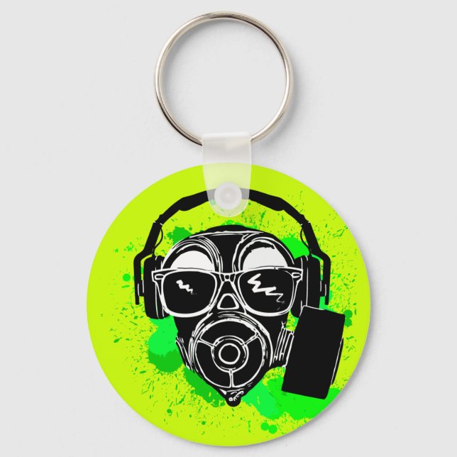 Dubstep Gasmask Keychain (Front)