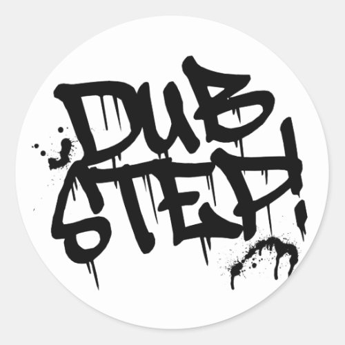 Dubstep Graffiti Style Classic Round Sticker