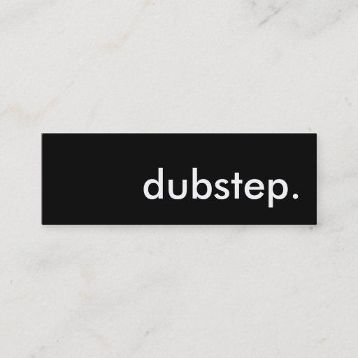 Customizable dubstep. business card templates