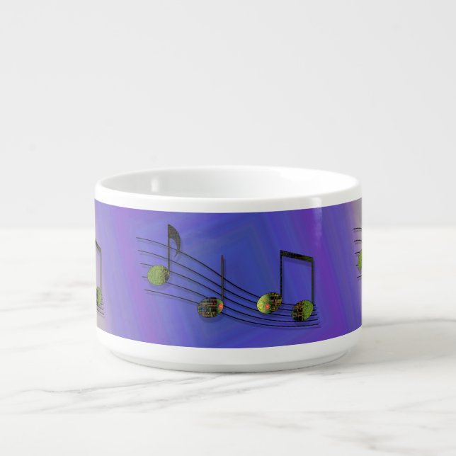 Dubstep Notes Chili Bowl (Center)