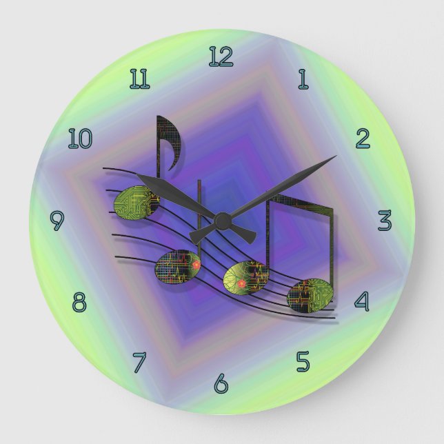Dubstep Notes Clock (Front)