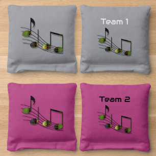 Dubstep Notes Cornhole Bags