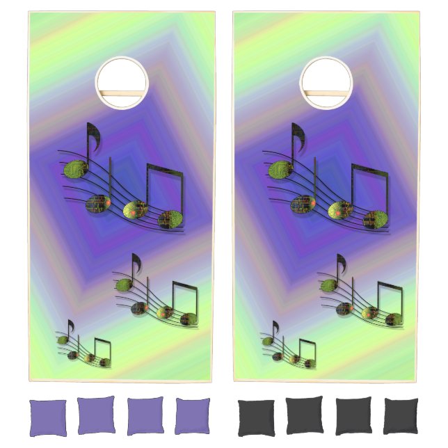 Dubstep Notes Cornhole Set (Set)