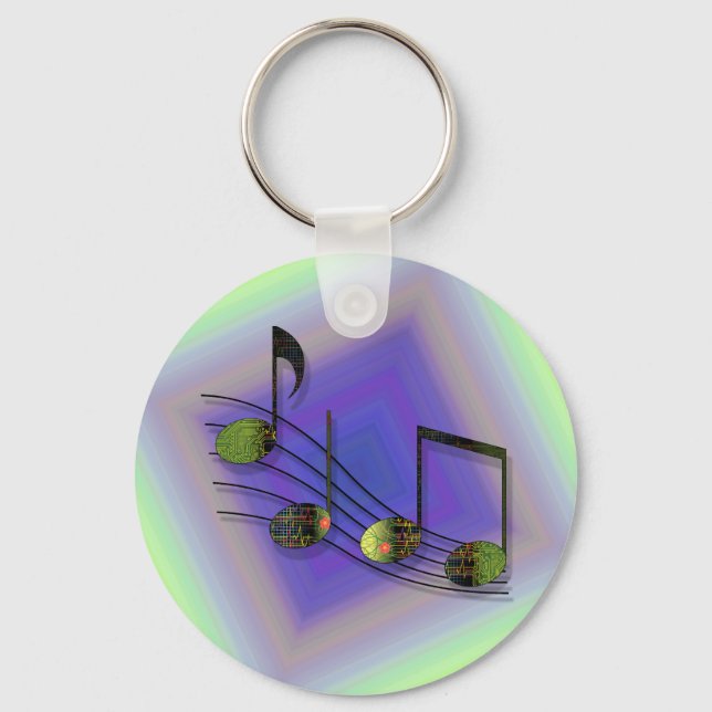 Dubstep Notes Keychain (Front)