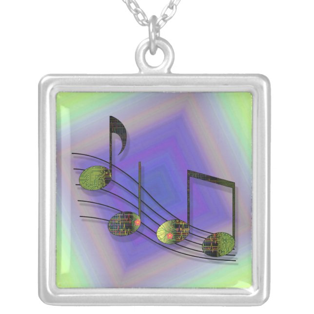 Dubstep Notes Necklace (Front)