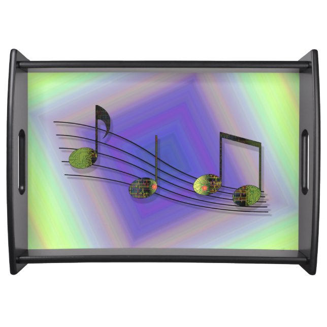 Dubstep Notes Serving Tray (Front)