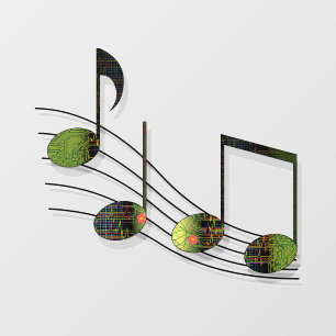 Dubstep Notes Wall Decal