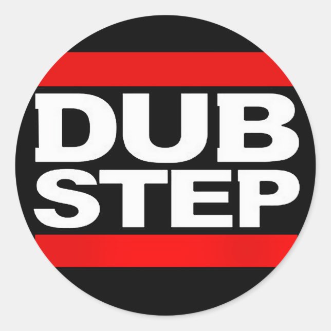 dubstep remix-benga-dubstep radio-free dubstep-dub classic round sticker (Front)