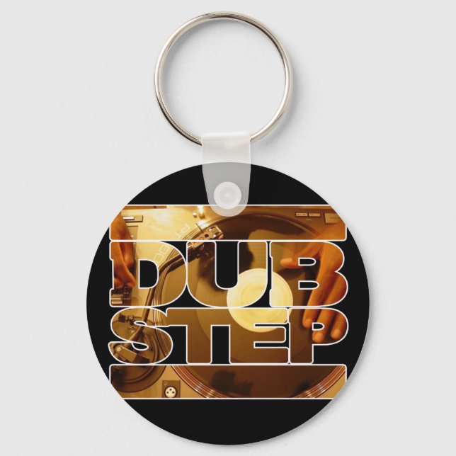 DUBSTEP vinyl dubplates music dub step download Keychain (Front)