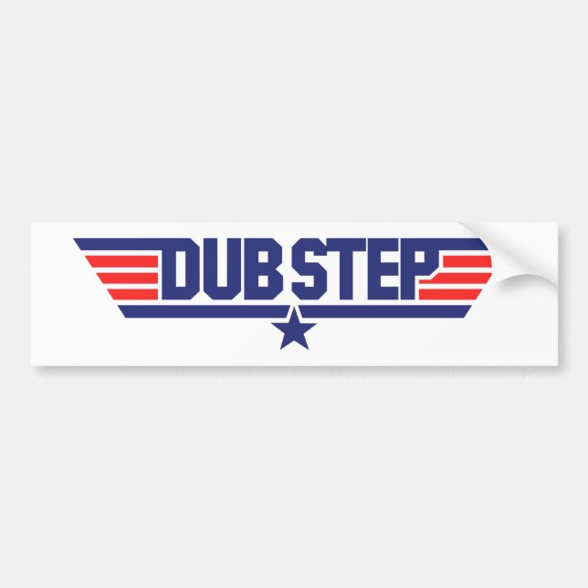 Dubstep (Wings & Star) Bumper Sticker (Front)