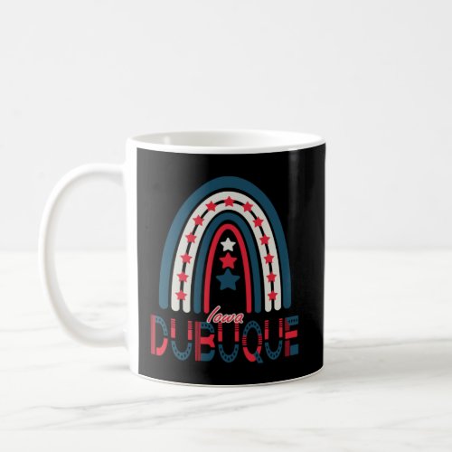 Dubuque In Iowa Travel Souvenir Rainbow  Coffee Mug