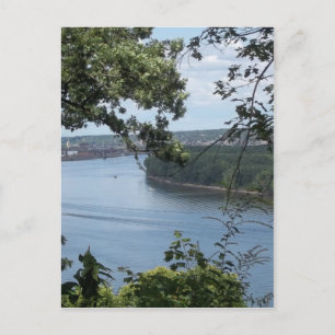 Dubuque Iowa from the Mississippi River Postcard