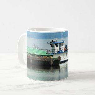 Dubuque, Iowa Pusher Boat on the Mississippi River Coffee Mug