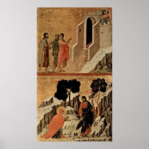 Duccio di Buoninsegna _ Christ and Mary Magdalene Poster