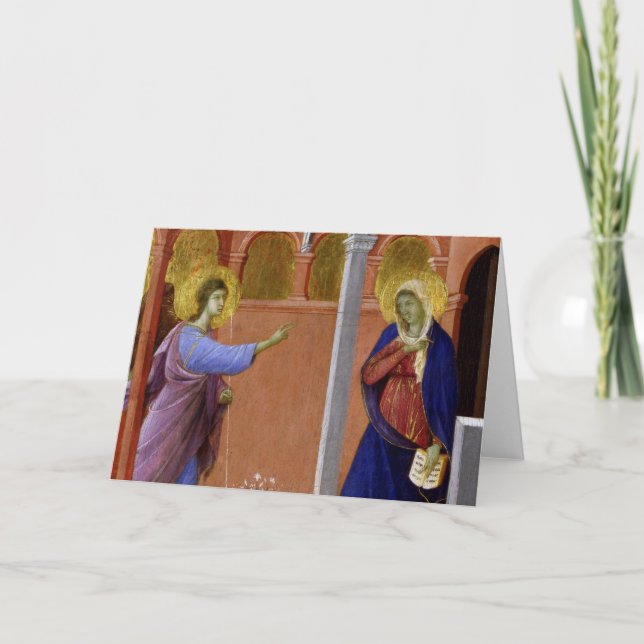 Duccio's Annunciation Holiday Card (Front)