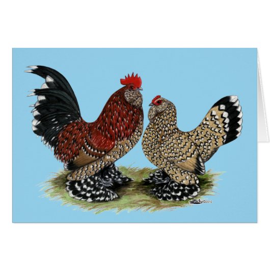 D'Uccle Bantams: Mille Fleur Cards (Front Horizontal)