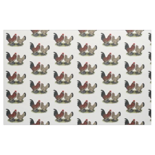 D'Uccle Bantams:  Mille Fleur Fabric