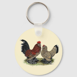 D'Uccle Bantams:  Mille Fleur Keychain