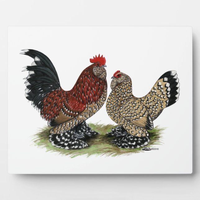 D'Uccle Bantams:  Mille Fleur Plaque (Front)