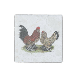 D'Uccle Bantams: Mille Fleur Stone Magnet