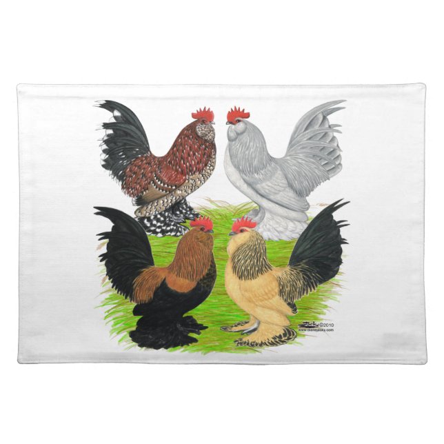 D'Uccles Four Roosters Placemat (Front)