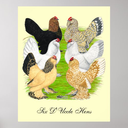 DUccles Six Hens Poster